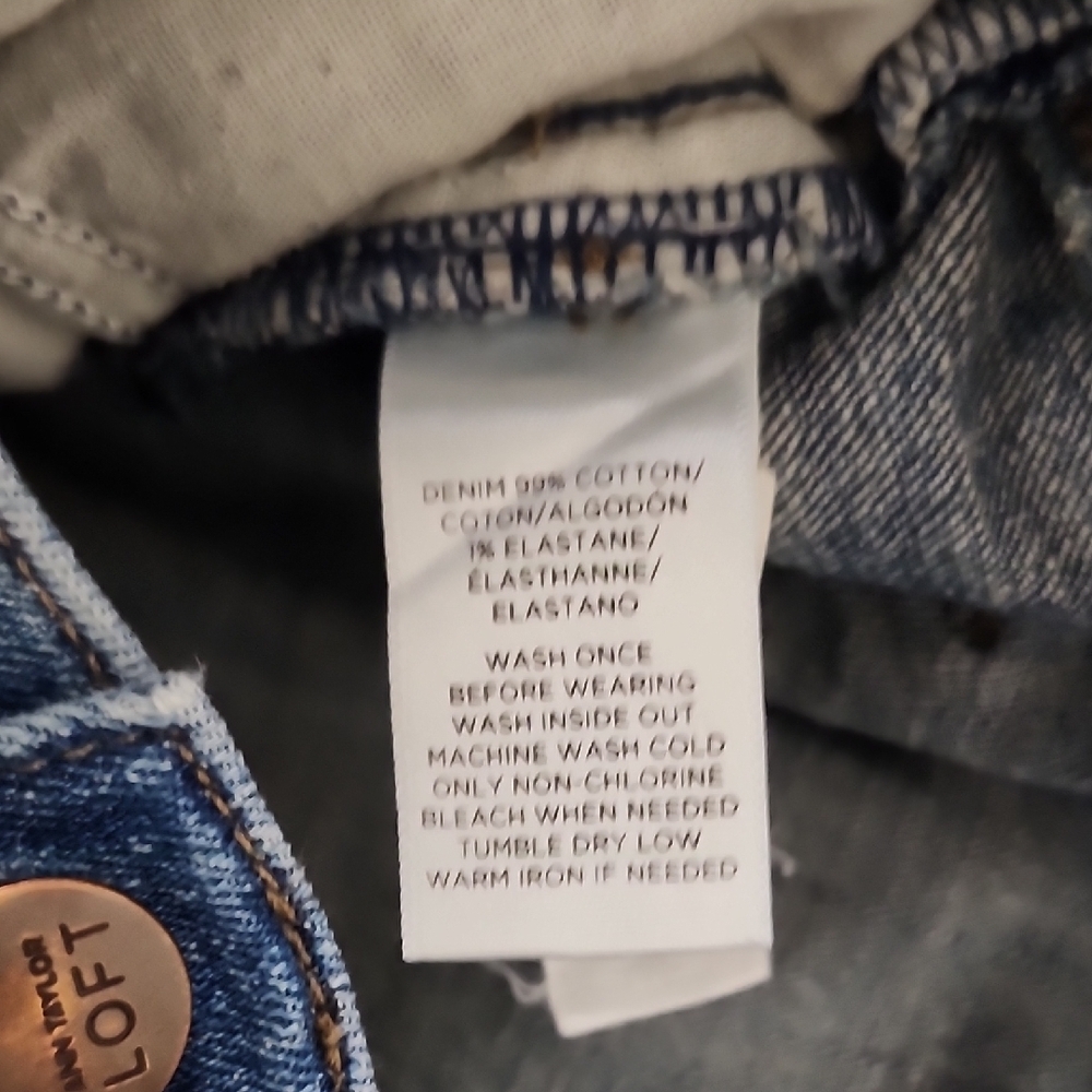 LOFT Blue Skinny Jeans with Medium Wash and Ankle Length - Picture 4 of 7